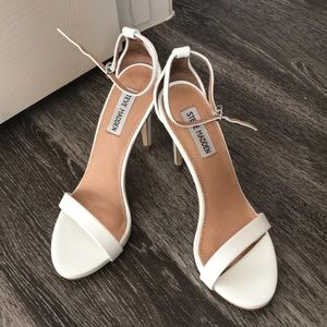 White Steve Madden Stecy Heels